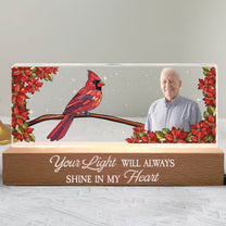 Your Light Will Always Shine In My Heart - Personalized LED Night Light