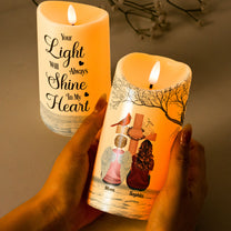 Your Light Will Always Shine In My Heart - Personalized LED Candle