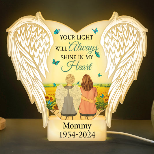 Your Light Will Always Shine In My Heart - Personalized Light Box