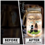 Your Light Will Always Shine In My Heart - Personalized Mason Jar Light