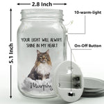 Your Light Will Always Shine In My Heart - Personalized Photo Mason Jar Light