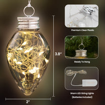 Your Light Will Always Shine In Our Hearts Memorial - Personalized Photo LED Christmas Light