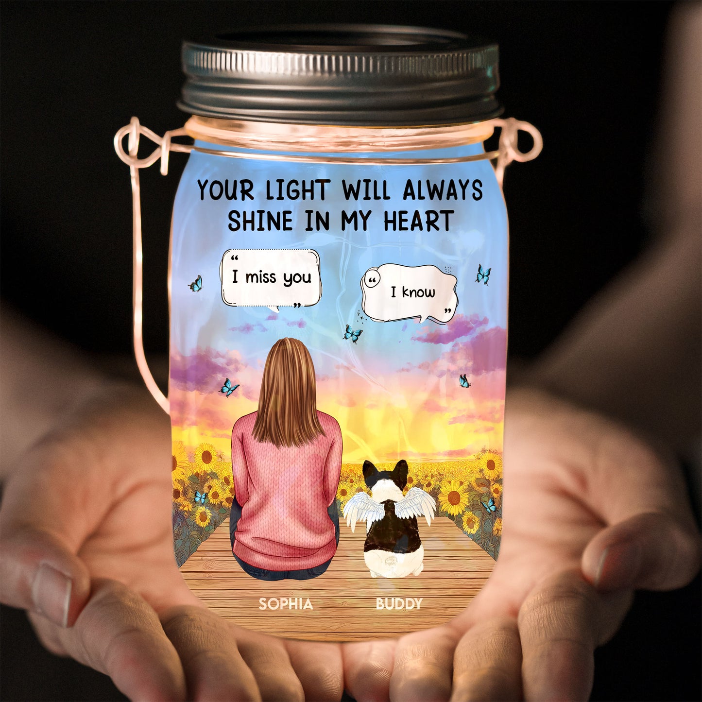 Your Light Will Always Shine - Personalized Solar Mason Jar Light