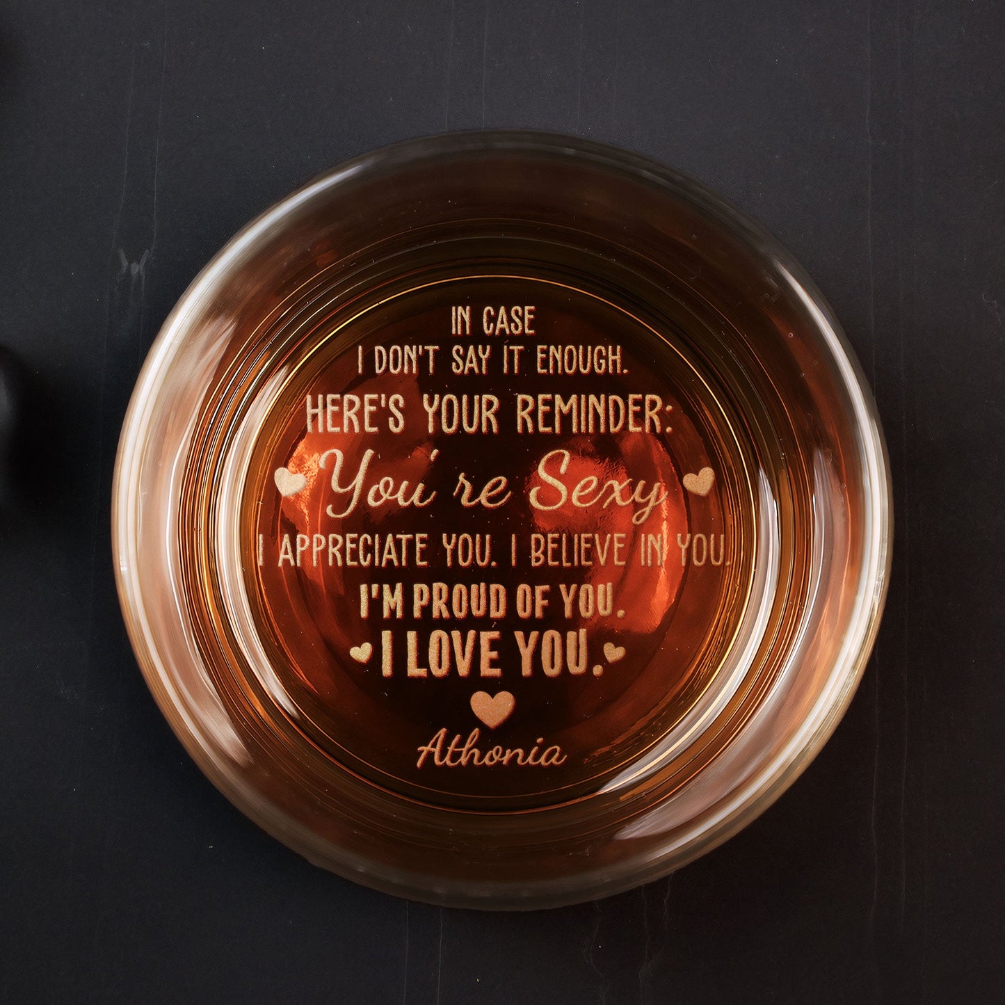 Your Reminder Gift For Couples, Husband - Personalized Engraved Whiskey Glass