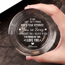 Your Reminder Gift For Couples, Husband - Personalized Engraved Whiskey Glass