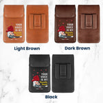 Your Voice Is My Favorite Sound - Personalized Leather Phone Holster