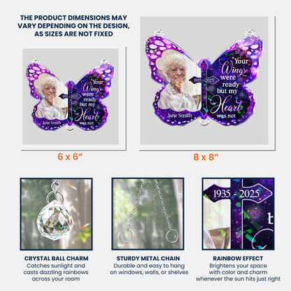 Your Wings Ready - Personalized Acrylic Suncatcher With Crystal Ball Prism