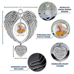 Your Wings Were Ready But My Heart Was Not - Custom Angel Wings Photo Ornament