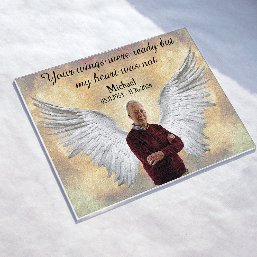 Your Wings Were Ready - Personalized Acrylic Photo Plaque