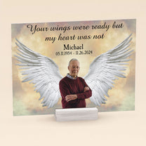 Your Wings Were Ready - Personalized Acrylic Photo Plaque