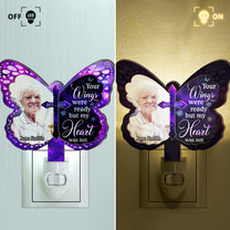 Your Wings Were Ready - Personalized Wood And Acrylic Night Light