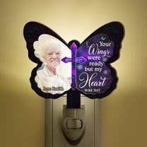 Your Wings Were Ready - Personalized Wood And Acrylic Night Light