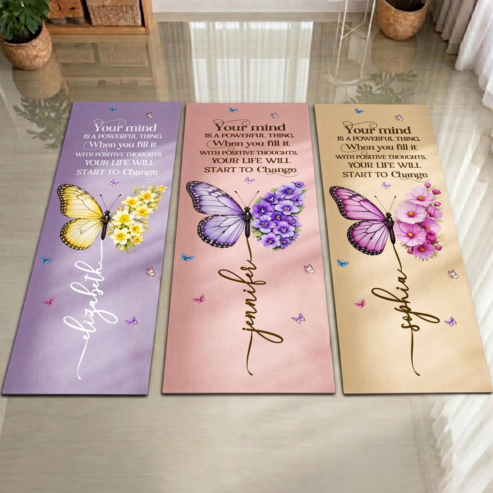 Your-Mind-Is-A-Powerful-Thing-Butterfly-Birth-Month-Flower-Personalized-Yoga-Mat-1