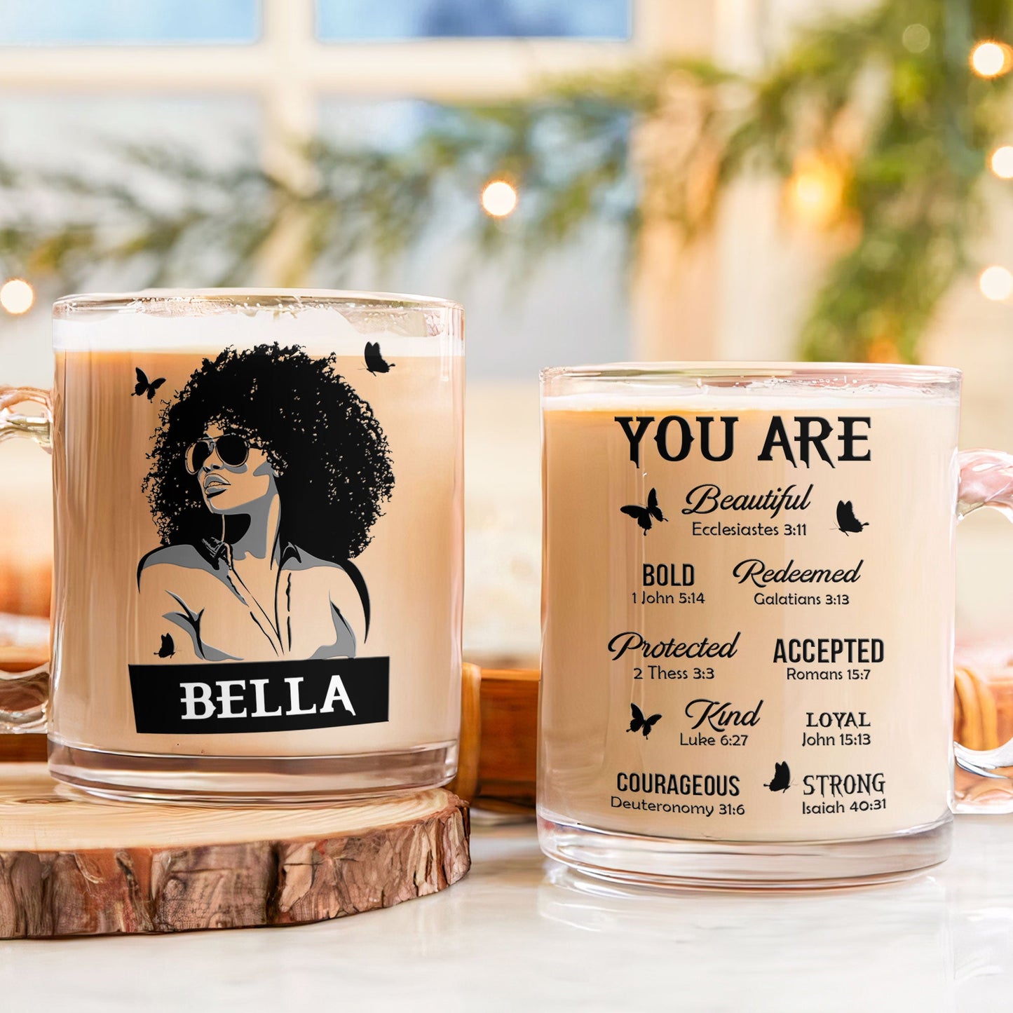 You Are A Black Woman - Personalized Glass Mug