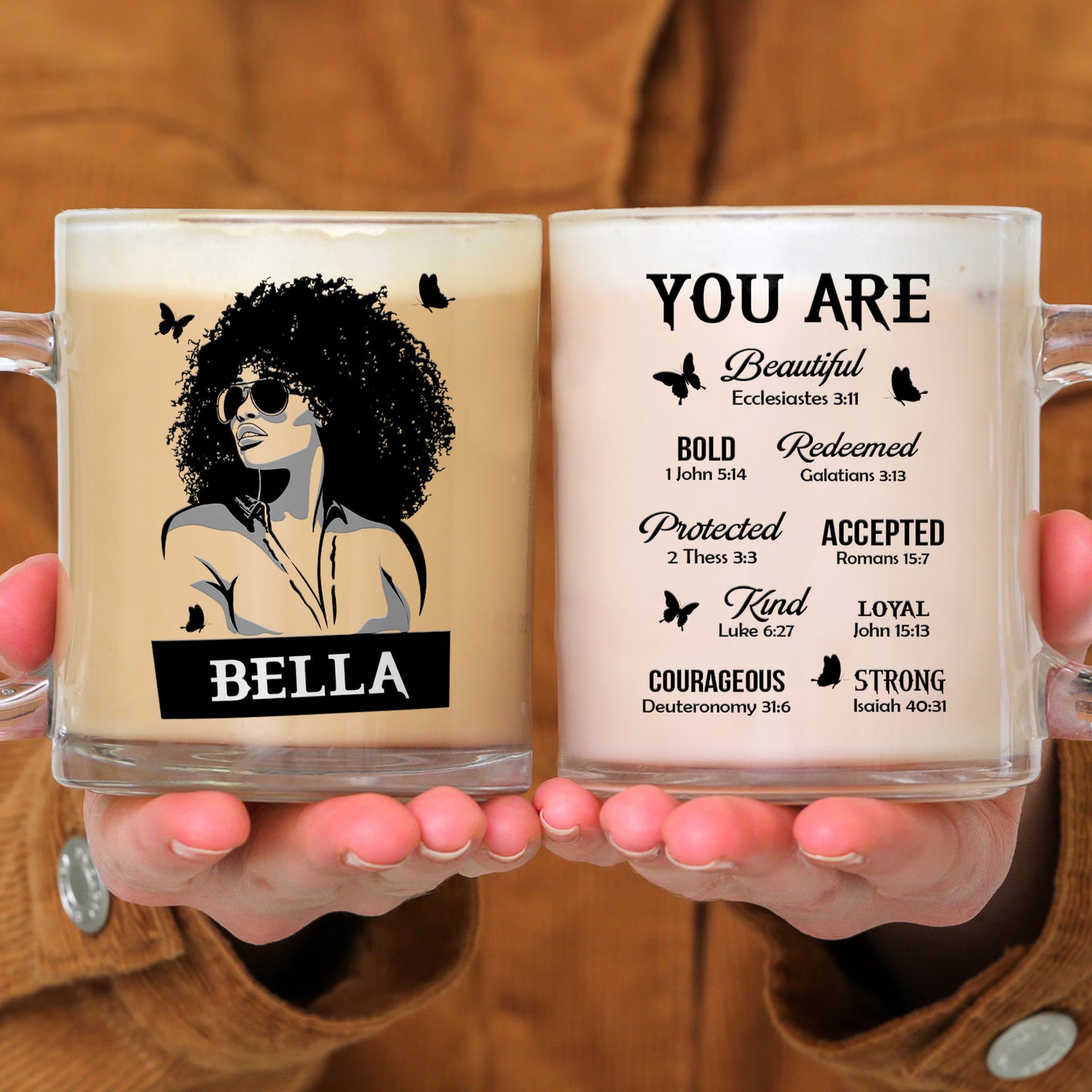 You Are A Black Woman - Personalized Glass Mug
