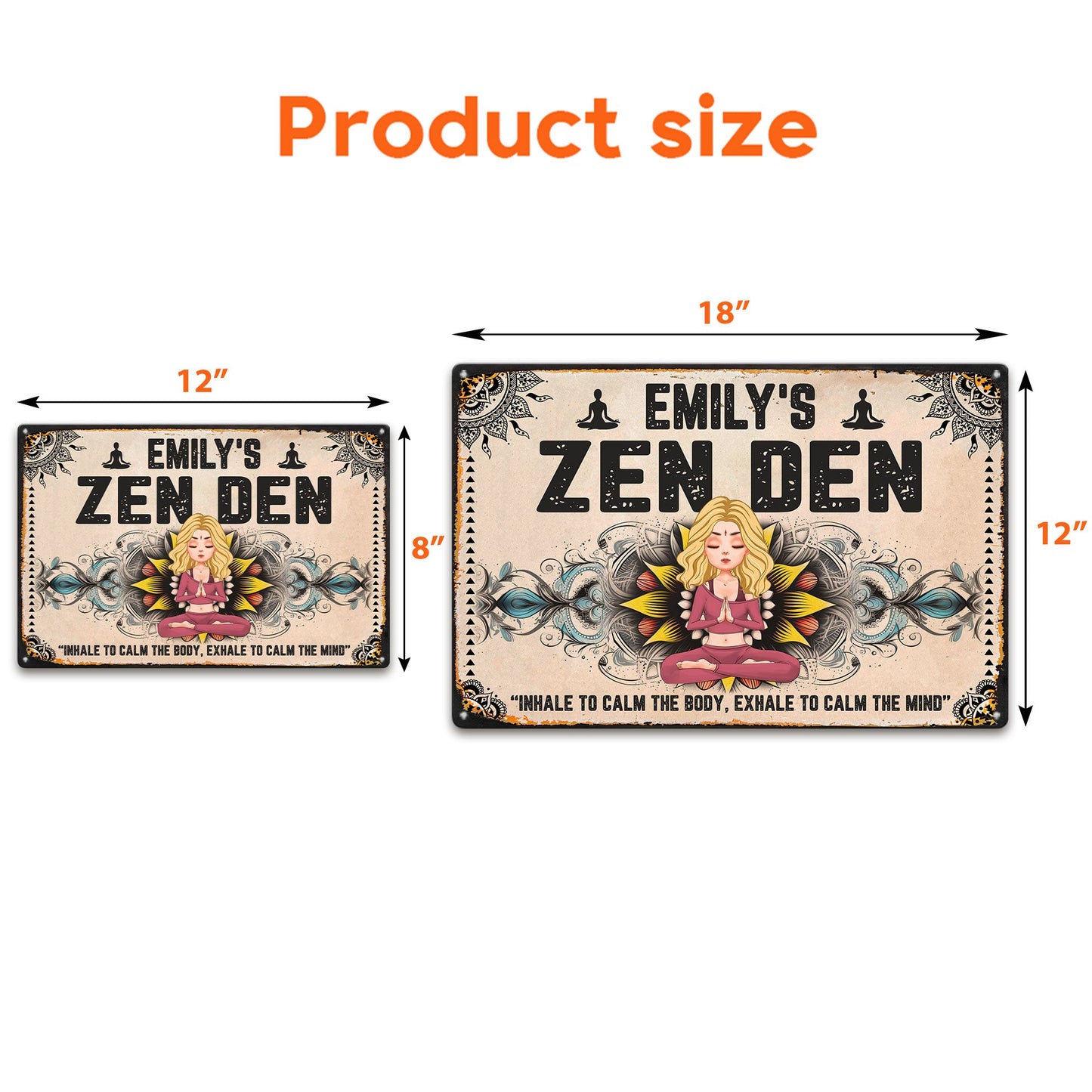 Zen Den - Personalized Metal Sign