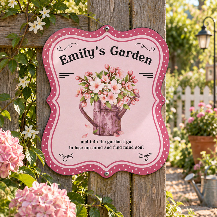 A Beautiful Garden Is A Work Of Heart - Personalized Metal Sign 1