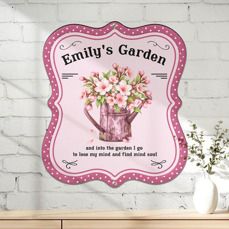 A Beautiful Garden Is A Work Of Heart - Personalized Metal Sign 2