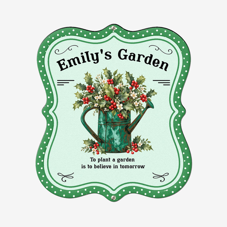 A Beautiful Garden Is A Work Of Heart - Personalized Metal Sign 3