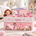 A Beautiful Princess Gift For Daughter, Granddaughter - Personalized Storage Basket 1