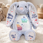 A Hug From A Long Distance Loved One - Personalized Bunny Plush 1