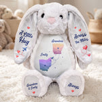 A Hug From A Long Distance Loved One - Personalized Bunny Plush 2