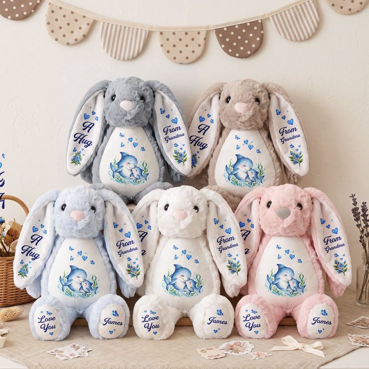 A Hug From Loved One Animals Nursery Gift For Kids - Personalized Bunny Plush 5