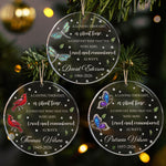 A Loving Thought, A Silent Tear Custom Name Memorial Christmas Gifts - Personalized Ornament 1