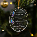 A Loving Thought, A Silent Tear Custom Name Memorial Christmas Gifts - Personalized Ornament 4