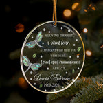 A Loving Thought, A Silent Tear Custom Name Memorial Christmas Gifts - Personalized Ornament 5