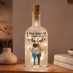 A True Friendship Is A Journey Friendship Gifts For BFF, Soul Sisters - Personalized Bottle Lamp 1