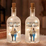 A True Friendship Is A Journey Friendship Gifts For BFF, Soul Sisters - Personalized Bottle Lamp 4