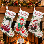 Adorable Newborn Baby Custom Photo - Personalized Stocking 1