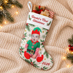 Adorable Newborn Baby Custom Photo - Personalized Stocking 2