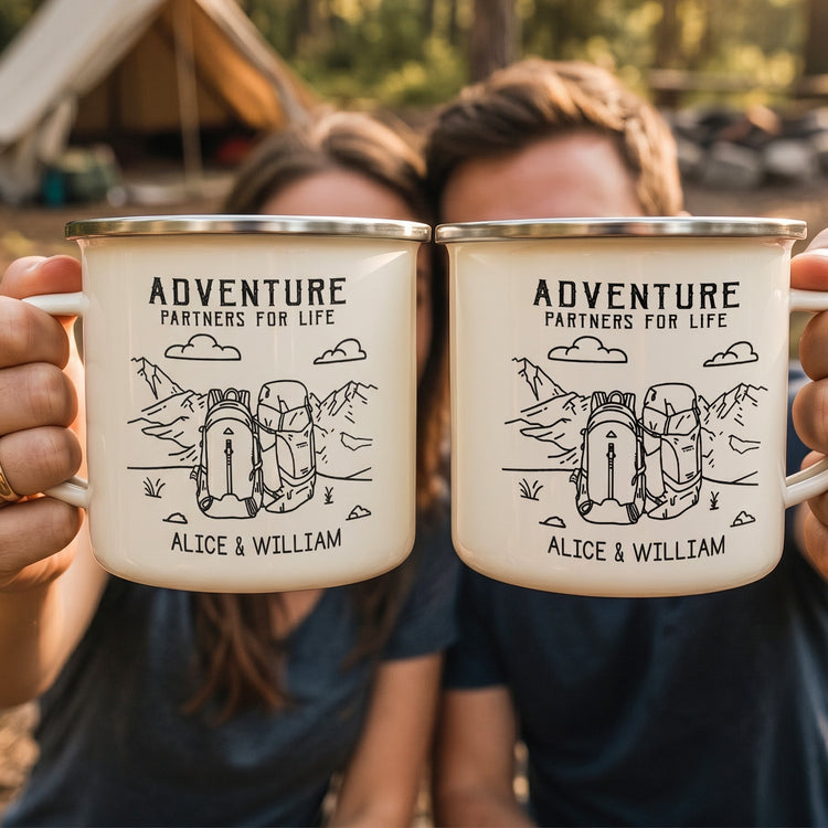 Adventure Partners For Life Camping Mug For Couples - Personalized Mugs 1