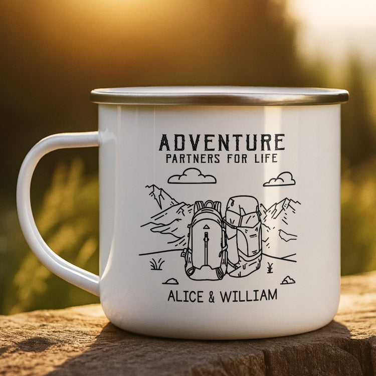 Adventure Partners For Life Camping Mug For Couples - Personalized Mugs 2