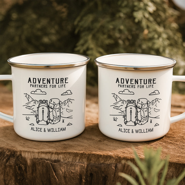 Adventure Partners For Life Camping Mug For Couples - Personalized Mugs 3