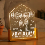 Adventure Partners For Life Couple Gifts - Personalized Night Light 1