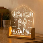Adventure Partners For Life Couple Gifts - Personalized Night Light 4