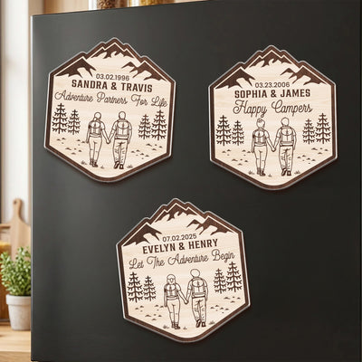 Adventure Partners For Life New Home Wedding Gift For Couple - Personalized Magnet