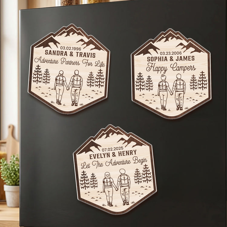 Adventure Partners For Life New Home Wedding Gift For Couple - Personalized Magnet 1