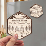 Adventure Partners For Life New Home Wedding Gift For Couple - Personalized Magnet 3