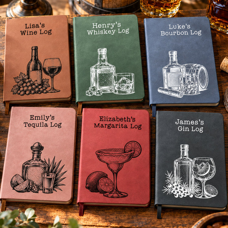 Alcohol Log Book - Wine Lovers, Whiskey Bourbon, Rum, Cocktails, Gifts For Her, Him - Personalized Journal 2