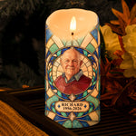 Always With You Custom Photo Stained Glass Art Memorial Gifts - Personalized LED Candle 2