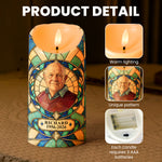 Always With You Custom Photo Stained Glass Art Memorial Gifts - Personalized LED Candle 5