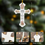 Always With You Forever In Our Hearts Christmas Cross Ornament - Personalized Ornament 6