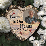Always With You Memorial Custom Photo Forever In Our Hearts - Personalized Garden Stone 2