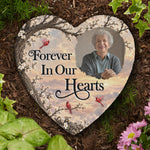 Always With You Memorial Custom Photo Forever In Our Hearts - Personalized Garden Stone 6