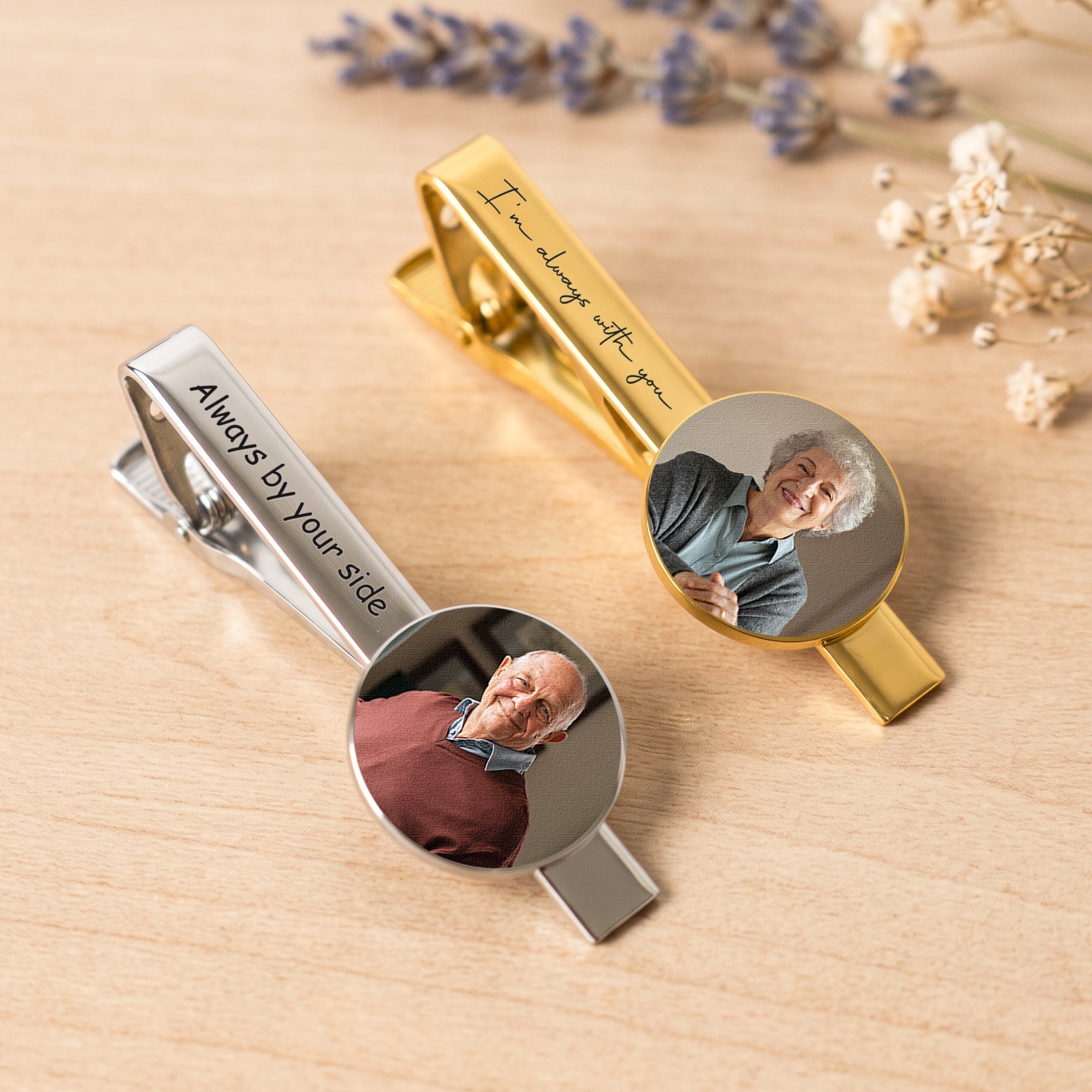 Always With You Memorial Wedding Gifts For Him Groom - Personalized Tie Clip 4