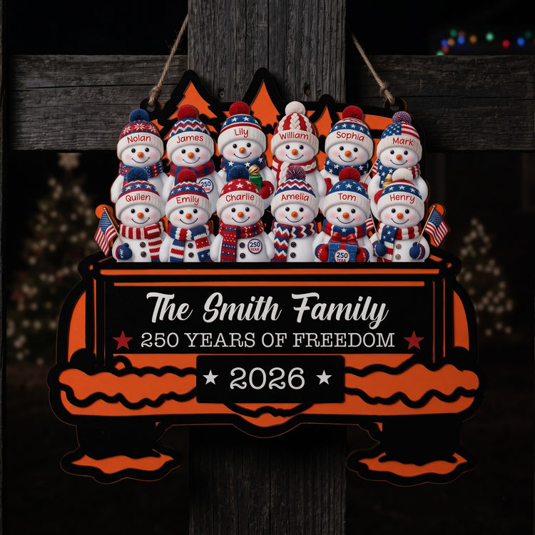 America 250Th Anniversary Christmas Gifts For Mom, Dad, Family - Personalized Wood Sign 3